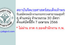 สถาบันจิตเวชศาสตร์สมเด็จเจ้าพระยา รับสมัครพนักงานกระทรวงสาธารณสุขทั่วไป 30 อัตรา