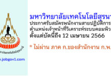 มหาวิทยาลัยเทคโนโลยีสุรนารี รับสมัครพนักงานสายปฏิบัติการ ตำแหน่งเจ้าหน้าที่วิเคราะห์ระบบคอมพิวเตอร์