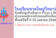 โรงเรียนหาดใหญ่วิทยาลัย รับสมัครลูกจ้างชั่วคราว ตำแหน่งพนักงานขับรถยนต์โรงเรียน 4 อัตรา