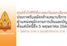 ศูนย์หัวใจสิริกิติ์ภาคตะวันออกเฉียงเหนือ รับสมัครจ้างเหมาบริการ ตำแหน่งพนักงานการเงินและบัญชี