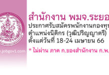สำนักงาน พมจ.ระยอง รับสมัครพนักงานกองทุน ตำแหน่งนิติกร