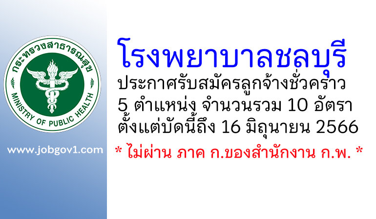 โรงพยาบาลชลบุรี รับสมัครลูกจ้างชั่วคราว 10 อัตรา