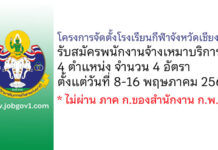 โครงการจัดตั้งโรงเรียนกีฬาจังหวัดเชียงใหม่ รับสมัครพนักงานจ้างเหมาบริการ 4 อัตรา