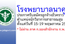 โรงพยาบาลนาคู รับสมัครลูกจ้างชั่วคราว ตำแหน่งนักวิชาการสาธารณสุข