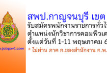 สพป.กาญจนบุรี เขต 4 รับสมัครพนักงานราชการทั่วไป ตำแหน่งนักวิชาการคอมพิวเตอร์