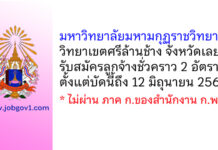 มหาวิทยาลัยมหามกุฏราชวิทยาลัย วิทยาเขตศรีล้านช้าง รับสมัครสอบคัดเลือกเป็นลูกจ้างชั่วคราว 2 อัตรา