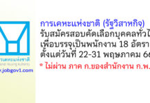 การเคหะแห่งชาติ รับสมัครสอบคัดเลือกบุคคลทั่วไปเพื่อบรรจุเป็นพนักงาน 18 อัตรา