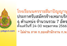 โรงเรียนนครราชสีมาปัญญานุกูล รับสมัครจ้างเหมาบริการ 4 ตำแหน่ง 7 อัตรา
