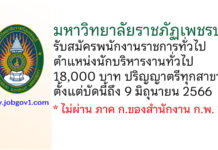 มหาวิทยาลัยราชภัฏเพชรบุรี รับสมัครพนักงานราชการทั่วไป ตำแหน่งนักบริหารงานทั่วไป