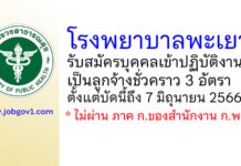 โรงพยาบาลพะเยา รับสมัครบุคคลเข้าปฏิบัติงานเป็นลูกจ้างชั่วคราว 3 อัตรา
