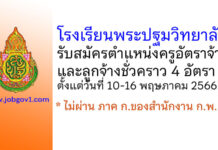 โรงเรียนพระปฐมวิทยาลัย รับสมัครครูอัตราจ้าง และลูกจ้างชั่วคราว 4 อัตรา