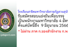 โรงเรียนสาธิตมหาวิทยาลัยราชภัฏสวนสุนันทา รับสมัครสอบแข่งขันเพื่อบรรจุเป็นพนักงานมหาวิทยาลัย 4 อัตรา