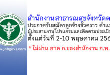 สำนักงานสาธารณสุขจังหวัดตาก รับสมัครลูกจ้างชั่วคราว ตำแหน่งผู้ประสานงานโปรแกรมและติดตามประเมินผล