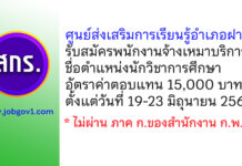 ศูนย์ส่งเสริมการเรียนรู้อำเภอฝาง รับสมัครพนักงานจ้างเหมาบริการ ตำแหน่งนักวิชาการศีกษา