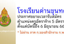 โรงเรียนด่านขุนทด ขยายเวลารับสมัครตำแหน่งครูอัตราจ้าง 5 อัตรา