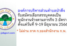 องค์การบริหารส่วนตำบลป่าตึง รับสมัครเลือกสรรบุคคลเป็นพนักงานจ้างตามภารกิจ 3 อัตรา