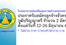 โรงพยาบาลส่งเสริมสุขภาพตำบลพระหลวง รับสมัครลูกจ้างชั่วคราว 2 อัตรา