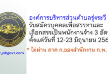 องค์การบริหารส่วนตำบลรุ่งระวี รับสมัครบุคคลเพื่อสรรหาและเลือกสรรเป็นพนักงานจ้าง 3 อัตรา