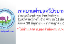เทศบาลตำบลศรีบัวบาน รับสมัครบุคคลเพื่อสรรหาและเลือกสรรเป็นพนักงานจ้าง 11 อัตรา