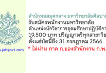 สำนักหอสมุดกลาง มหาวิทยาลัยศิลปากร รับสมัครพนักงานมหาวิทยาลัย ตำแหน่งนักวิชาการอุดมศึกษาปฏิบัติการ