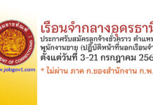เรือนจำกลางอุดรธานี รับสมัครลูกจ้างชั่วคราว ตำแหน่งพนักงานขาย (ปฏิบัติหน้าที่นอกเรือนจำฯ)