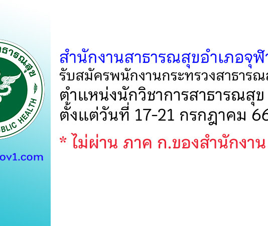 สำนักงานสาธารณสุขอำเภอจุฬาภรณ์ รับสมัครพนักงานกระทรวงสาธารณสุขทั่วไป ตำแหน่งนักวิชาการสาธารณสุข