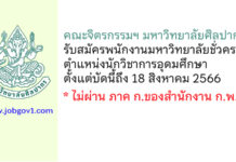 คณะจิตรกรรมฯ มหาวิทยาลัยศิลปากร รับสมัครพนักงานมหาวิทยาลัยชั่วคราว ตำแหน่งนักวิชาการอุดมศึกษา