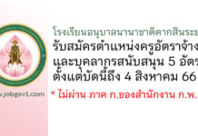 โรงเรียนอนุบาลนานาชาติตากสินระยอง รับสมัครครูอัตราจ้าง และบุคลากรสนับสนุน 5 อัตรา