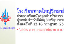 โรงเรียนหาดใหญ่วิทยาลัย รับสมัครลูกจ้างชั่วคราว ตำแหน่งเจ้าหน้าที่พัสดุ