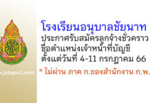 โรงเรียนอนุบาลชัยนาท รับสมัครลูกจ้างชั่วคราว ตำแหน่งเจ้าหน้าที่บัญชี
