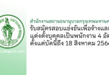 สำนักงานสถานธนานุบาลกรุงเทพมหานคร รับสมัครสอบแข่งขันเป็นพนักงาน 4 อัตรา