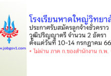 โรงเรียนหาดใหญ่วิทยาลัย รับสมัครลูกจ้างชั่วคราว 2 อัตรา