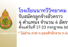โรงเรียนนาทวีวิทยาคม รับสมัครลูกจ้างชั่วคราว 4 อัตรา