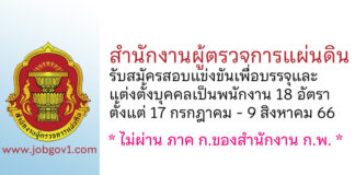 สำนักงานผู้ตรวจการแผ่นดิน รับสมัครสอบแข่งขันเพื่อบรรจุและแต่งตั้งบุคคลเป็นพนักงาน 18 อัตรา