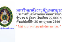มหาวิทยาลัยราชภัฏเพชรบูรณ์ รับสมัครพนักงานมหาวิทยาลัย 5 อัตรา