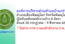 องค์การบริหารส่วนตำบลบ้านกร่าง รับสมัครบุคคลเพื่อสรรหาและเลือกสรรเป็นพนักงานจ้าง 8 อัตรา