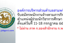 องค์การบริหารส่วนตำบลสามพร้าว รับสมัครพนักงานจ้างตามภารกิจ ตำแหน่งผู้ช่วยนักวิชาการศึกษา