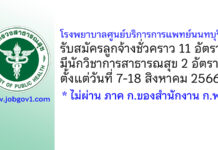 โรงพยาบาลศูนย์บริการการแพทย์นนทบุรี รับสมัครลูกจ้างชั่วคราว 11 อัตรา