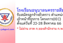 โรงเรียนอนุบาลนครราชสีมา รับสมัครลูกจ้างชั่วคราว ตำแหน่งเจ้าหน้าที่ธุรการ โครงการ(IEC)