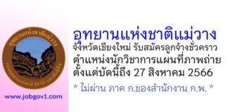 อุทยานแห่งชาติแม่วาง รับสมัครลูกจ้างชั่วคราว ตำแหน่งนักวิชาการแผนที่ภาพถ่าย
