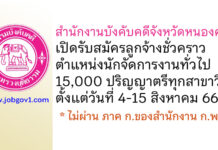 สำนักงานบังคับคดีจังหวัดหนองคาย รับสมัครลูกจ้างชั่วคราว ตำแหน่งนักจัดการงานทั่วไป