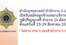 สำนักยุทธศาสตร์ สำนักงาน ป.ป.ส. รับสมัครลูกจ้างเหมาบริการ 14 อัตรา