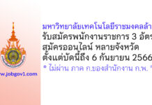 มหาวิทยาลัยเทคโนโลยีราชมงคลล้านนา รับสมัครบุคคลเพื่อเลือกสรรเป็นพนักงานราชการ 3 อัตรา