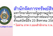สำนักจัดการทรัพย์สิน มหาวิทยาลัยราชภัฏสุราษฎร์ธานี รับสมัครพนักงานช่างซ่อมบำรุง