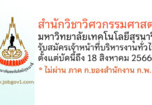 สำนักวิชาวิศวกรรมศาสตร์ มหาวิทยาลัยเทคโนโลยีสุรนารี รับสมัครเจ้าหน้าที่บริหารงานทั่วไป