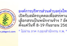 องค์การบริหารส่วนตำบลทุ่งใหญ่ รับสมัครบุคคลเพื่อสรรหาและเลือกสรรเป็นพนักงานจ้าง 7 อัตรา