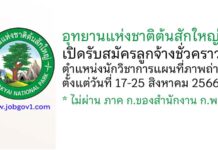อุทยานแห่งชาติต้นสักใหญ่ รับสมัครลูกจ้างชั่วคราว ตำแหน่งนักวิชาการแผนที่ภาพถ่าย