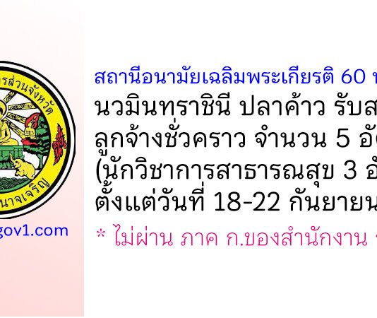 สถานีอนามัยเฉลิมพระเกียรติ 60 พรรษา นวมินทราชินี ปลาค้าว รับสมัครลูกจ้างชั่วคราว 5 อัตรา