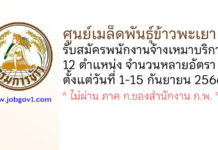ศูนย์เมล็ดพันธุ์ข้าวพะเยา รับสมัครพนักงานจ้างเหมาบริการ 12 ตำแหน่งหลายอัตรา