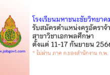 โรงเรียนมหาชนะชัยวิทยาคม รับสมัครครูอัตราจ้าง สาขาวิชาเอกพลศึกษา